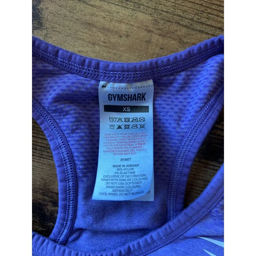Gymshark Purple and White Racerback Sports Bra - Picture 5 of 5